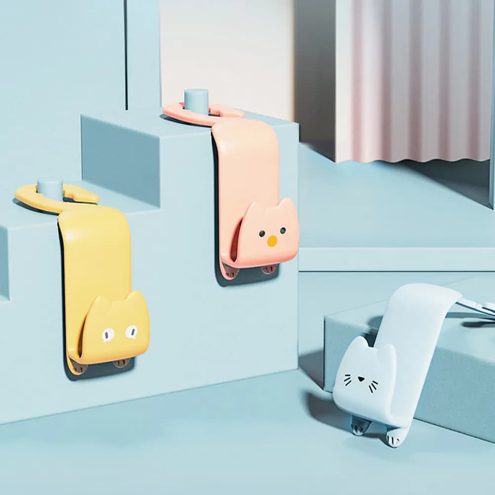 Ganci per Auto con Design a Cartone Animato, Ganci da Appendere al Poggiatesta, Organizzatore per Sedile Posteriore per Borse, Sacchetti della Spesa e Accessori per Sedile Auto