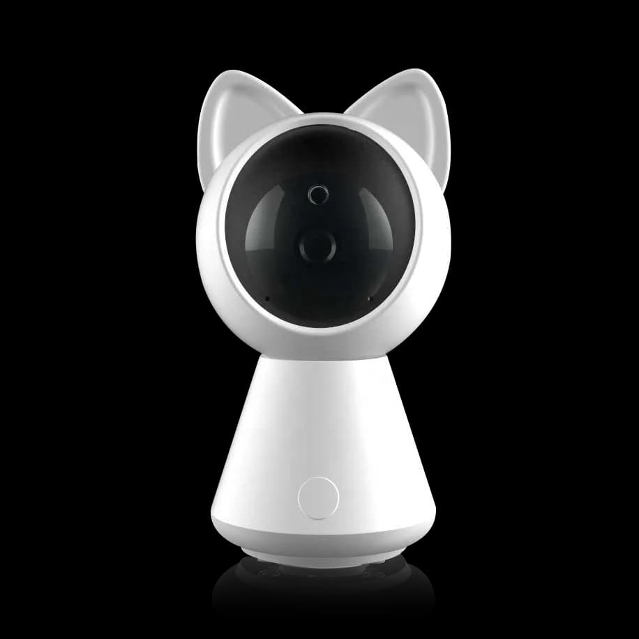 Telecamera di Sorveglianza HD Wi-Fi a Forma di Gattino, Monitor CCTV Intelligente per Bambini