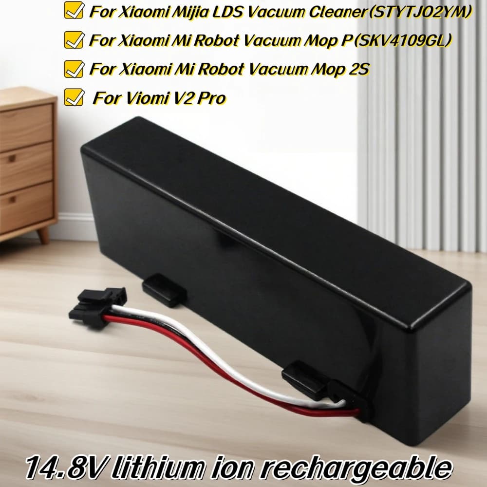 Batteria originale 14.8V 4S1P per Xiaomi Mijia Mi Robot Aspirapolvere-Mop P STYTJ02YM, INR18650 MH1 Li-Ion Spazzare e pulire Robot