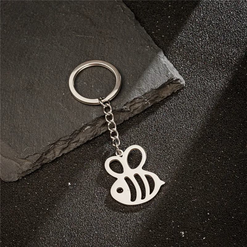 Portachiavi a Forma di Ape Carina, Anello Portachiavi alla Moda, Regalo Souvenir per Donne e Ragazze, Accessorio per Borse e Gioielli
