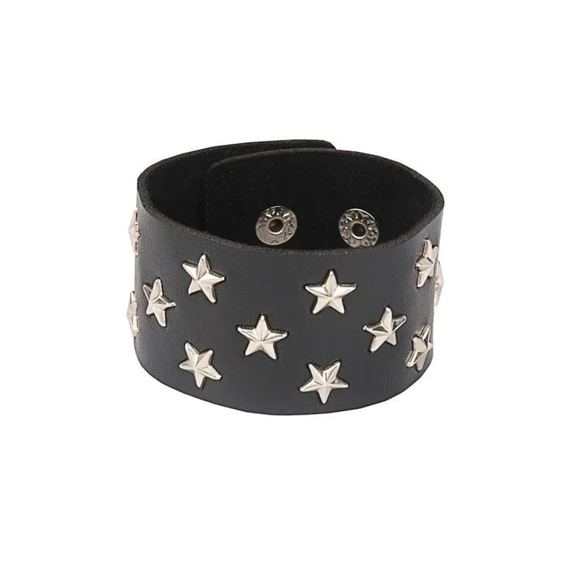 Bracciale e bracciale in pelle Vintage bracciale uomo in pelle con polsino largo bracciale Punk Rock gioielli in pelle bovina braccialetti