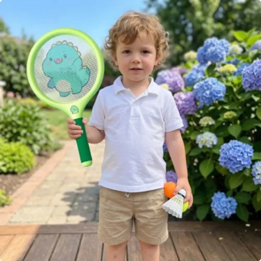Comfortable Handle Badminton Tennis Set Portable Tennis Balls Plastic Rackets with Ball Anti-slip Shuttlecocks