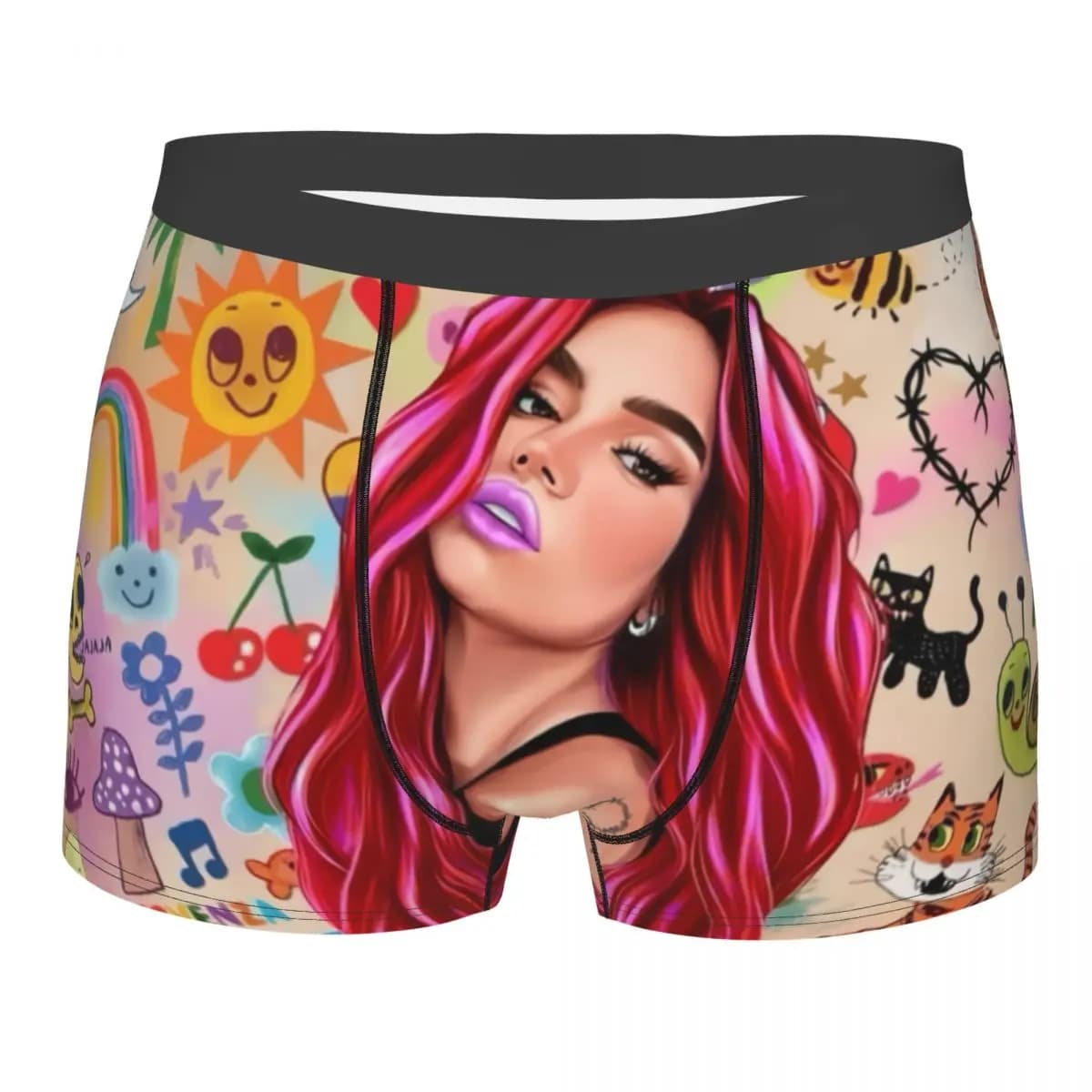 Reggae Singer Karol G Intimo da uomo sexy stampato personalizzato, boxer, mutandine