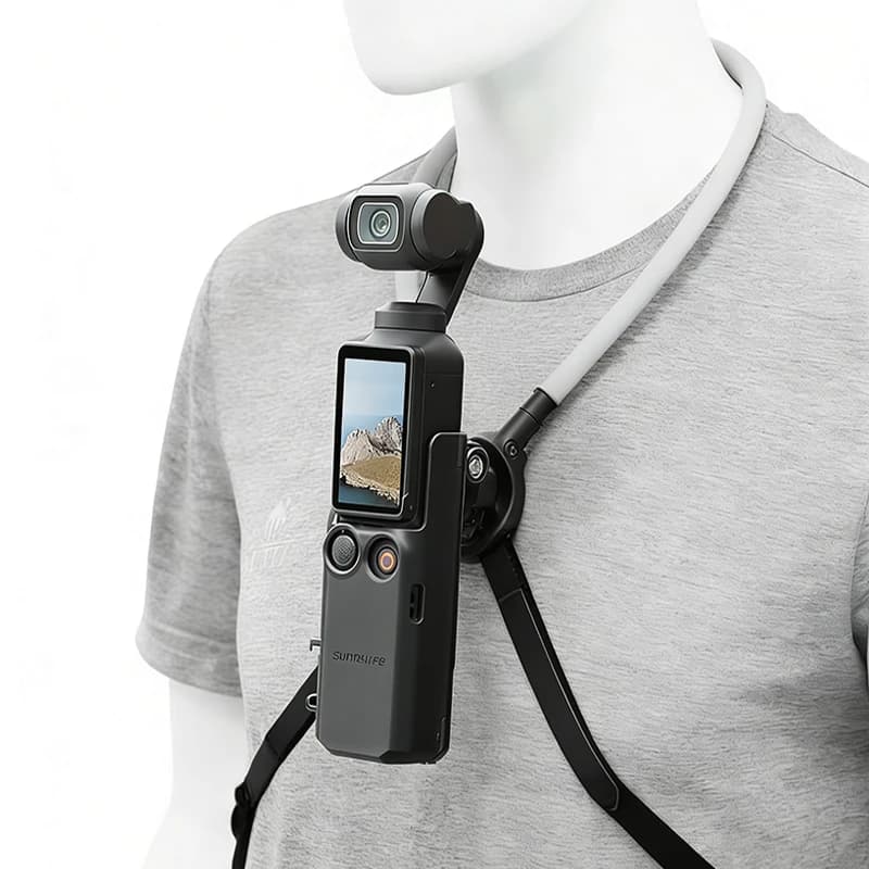 Support for neck collar Sport Race Shooting Fixed strap for DJI OSMO Pocket 1 2 /Pocket 3 / Gopro Insta360 Action Camera