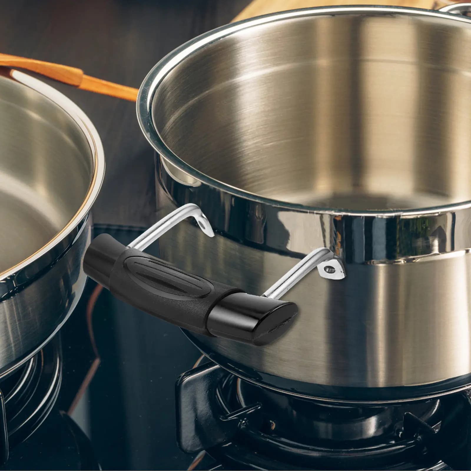 Korean Style Stainless Steel Pot Handle Replacement Bakelite Grip for Pressure Cooker Frying Pan Sauce Pot Cookware Accessories