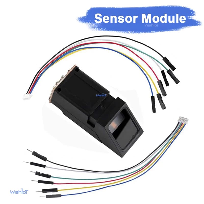Modulo Sensore Lettore di Impronte Digitali AS606 Modulo Ottico per Impronte Digitali con Luce Verde per Arduino