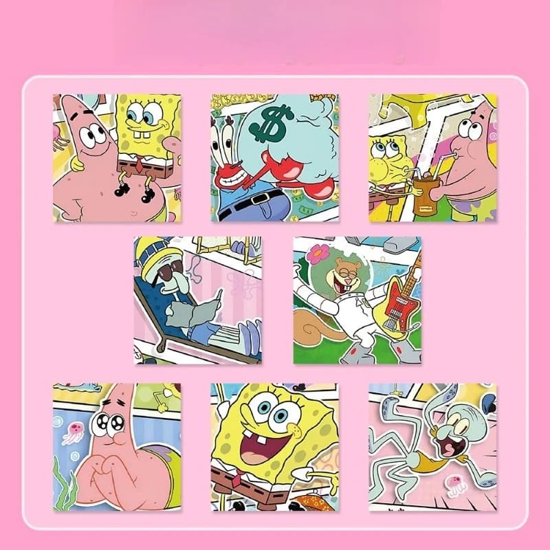 Adesivi Anime Spongebob Nuovo Stile, Adesivi Sigillo Carini in Stile Ins, Note Adesive a Tema Cartoni Animati, da Regalare agli Amici