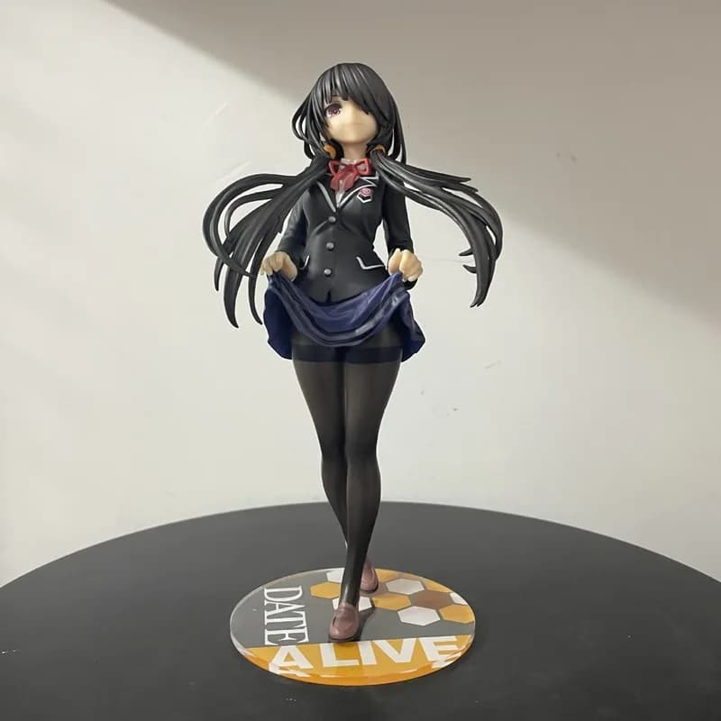 Action Figure Tokisaki Kurumi in Uniforme Scolastica, Statuetta Manga 22,5cm, Modellino GK, Ornamento Anime, Giocattoli da Collezione