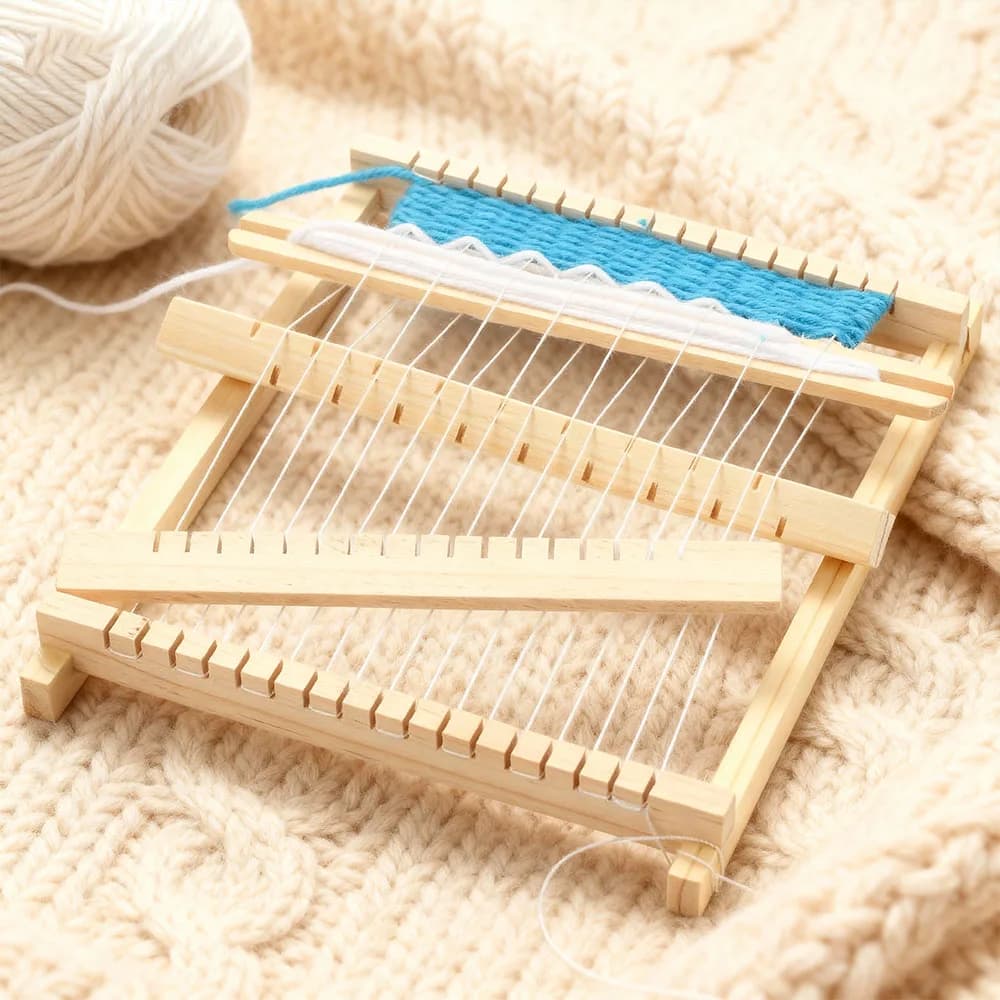 Simple Children's Loom 1pc Handmade DIY Woolen Knitting Machine Small Handmade Mini Loom DIY Yarn Weaving Girl Gift Kindergarten