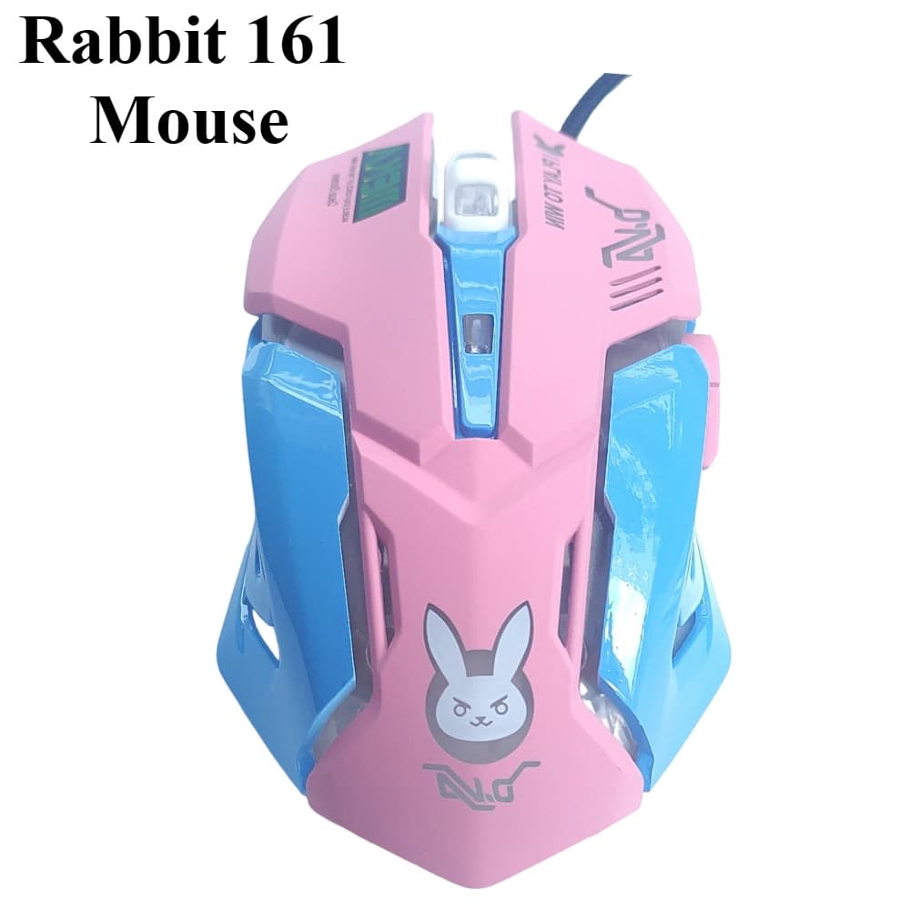 SAMHUAK Rb161 Wired Mouse Game Office Pink Girls Light-emitting Competition Cute Wired Mouse for PC Laptop Tablet Mobile