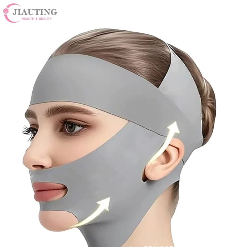 Cinghia per maschera traspirante a forma di V Riduttore a doppio mento Fasciatura dimagrante per il viso Cintura per il sollevamento del viso Tenditore a doppio ponte Cinghia sottile