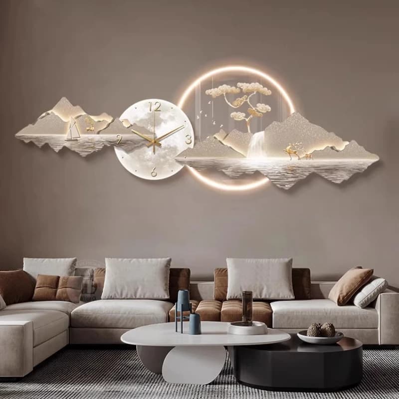 Voice Display Illuminated Clock European Elegant Plug Silent Modern Wall Clock Luxury Aesthetic Kitchen Wanduhr Home Decor