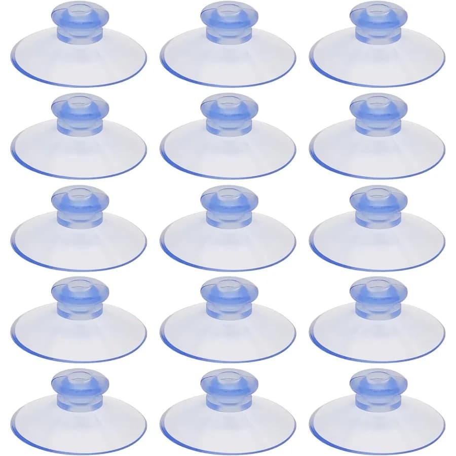 15 pz 0.8 Ih Ventose 20mm Ventose in vetro Ventose in plastica PVC trasparente senza gancio Supporto di alimentazione di aspirazione super forte