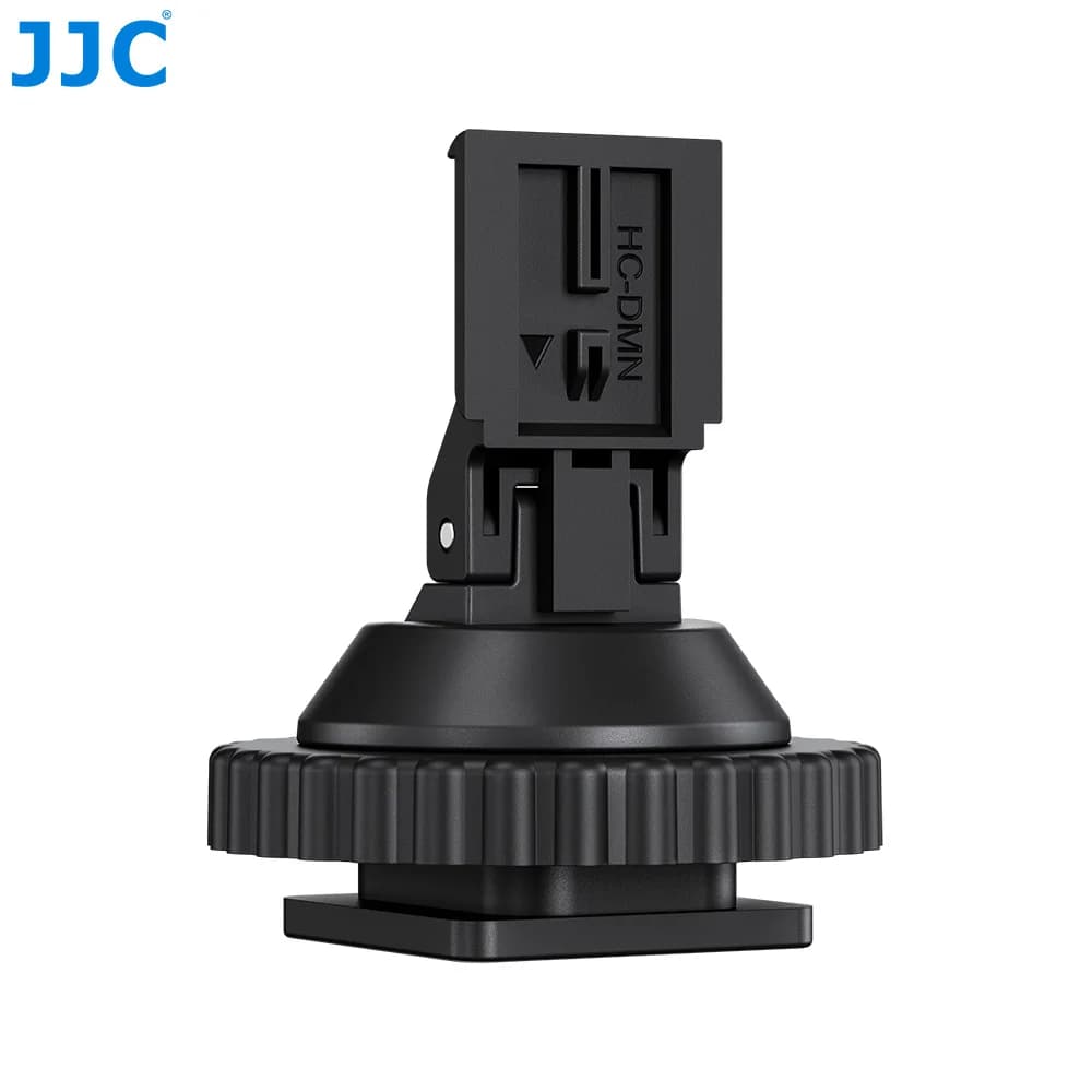 JJC DJI Mic Mini Foldable Cold Skate Adapter Screw Mount W 1/4-20 Threaded Adapter for Tripods and Hot Shoe Camera