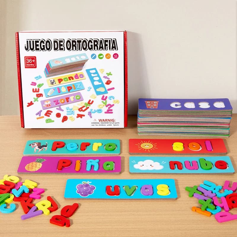 Spanish Animal Puzzle Card Early Childhood Education Educational Toy Card Children's Literacy Card Baby Learn Spanish
