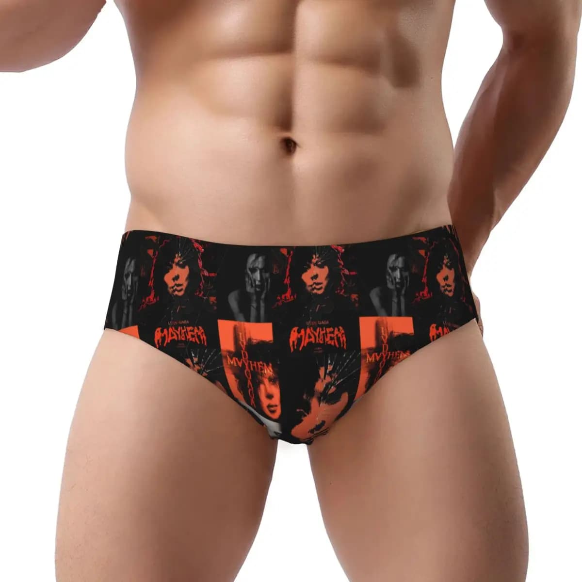 Mutande da uomo personalizzate Lady Gaga Mayhem Cantante musicale da uomo Mutandine brevi Mutande da uomo confortevoli