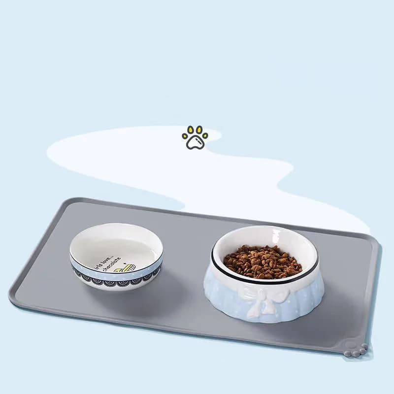 Ciotola per cani e gatti Tappetino per alimenti con labbra alte Silicone antiaderente impermeabile Alimenti per animali domestici Tappetino per alimentazione per cuccioli Vassoio per cuscino d'acqua Tovaglietta