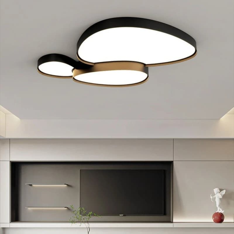 Modern Minimalist Splicing Pebble Shapes Ceiling Lights Metal Acrylic Led Lighting Fixture Bedroom Foyer Study Dimming Lamps
