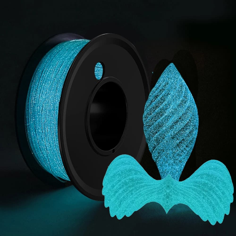 1.75 mm PLA Glow In The Dark 1 kg, 500 g, 250 g 3D Printer Filament Sublimation Material Firefly Green Blue