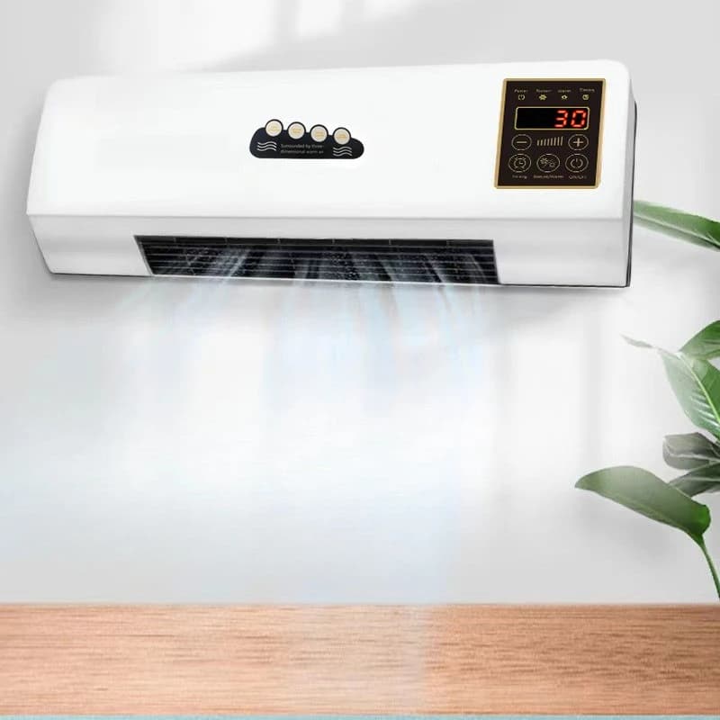 Riscaldatore elettrico da parete o da tavolo a doppio uso, scaldabagno intelligente da 110 V con calore rapido PTC, telecomando, funzione timer sicura