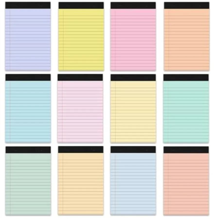 2 PCS 4" x 6" Small Legal Pad College Ruled Lined Mini Legal Pad 80 GSM Pastel Colored Memo Notepad 30 Sheets Memo and Scratch