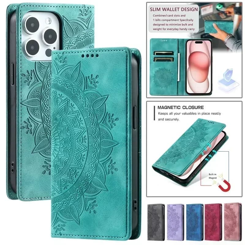 Custodia magnetica in pelle Flip per iPhone 15 14 13 12 11 Pro Max X XS XR 7 8 6 Plus SE 2022 portafoglio slot per schede Cover per libro del telefono Coque