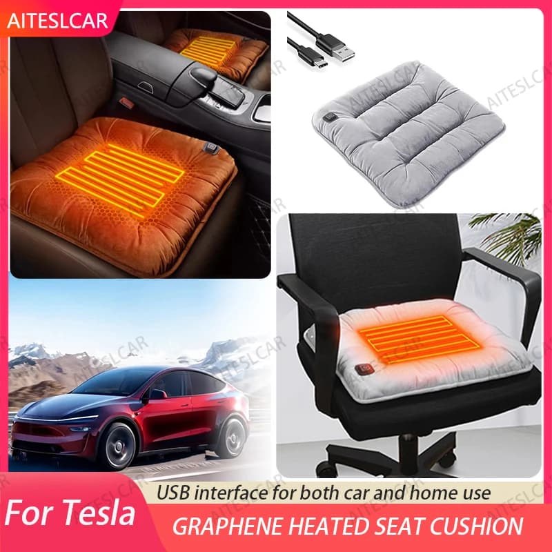 5V Car Heating Cushion Heated Seat Pad Heater Winter Warmer Seat Winter seat Protector Auto Seat Cushion Pad Winter Mat