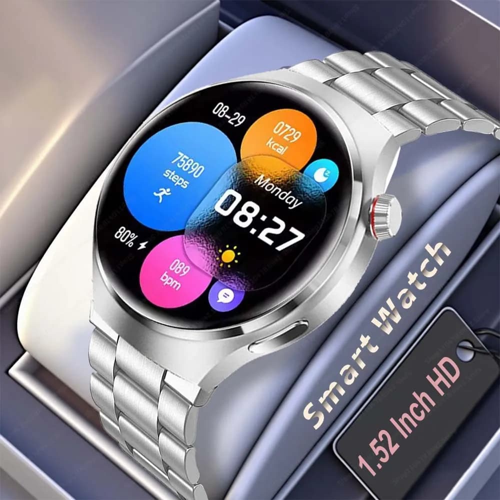 New Watches Series GT Smartwatch for Men with 1.52 HD Screen”, Health Monitoring, Custom Photo, Bluetooth Calls, Smartwatch Business for Men