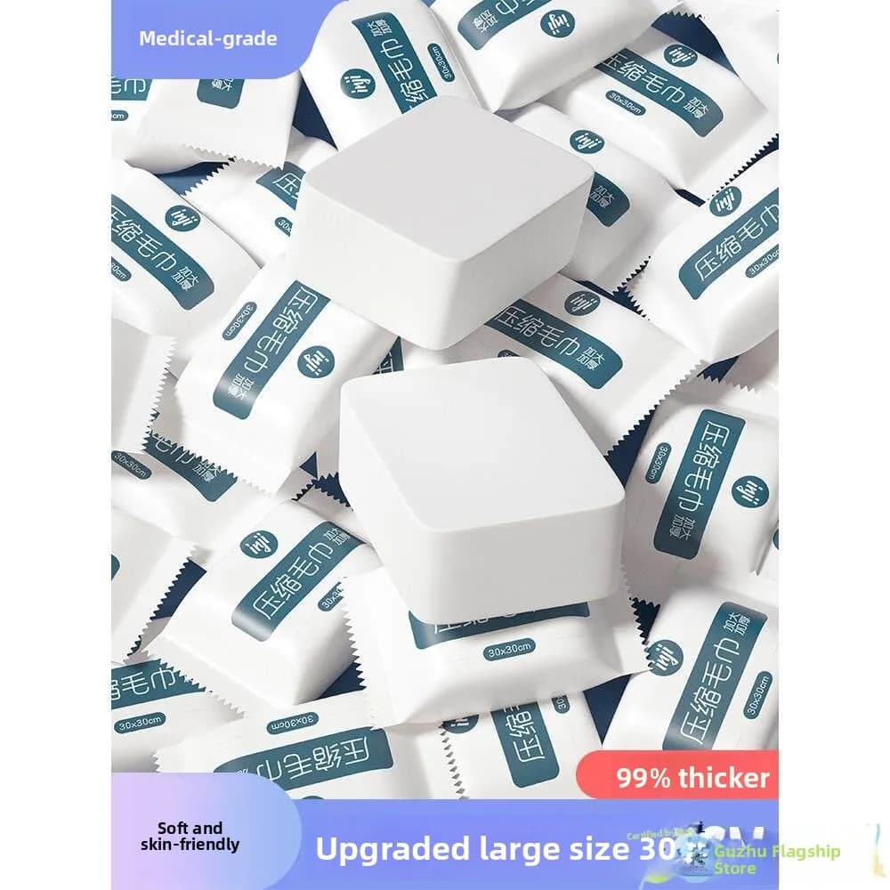 Asciugamano Compresso Ispessito Monouso, Asciugamano da Bagno, Salvietta Detergente Viso, Forniture per Hotel e Viaggi, Confezionato Singolarmente