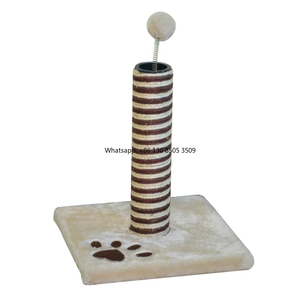 Funny Grafting Faux Suede Cat Accessories Deluxe Cat Tree with Beige Scratching Post Sisal Pole