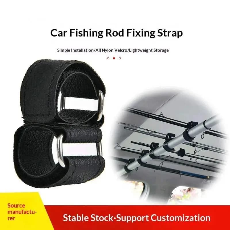 Universal Fit Car Rod Holder 2/4/6Pcs Strong Nylon Velcro Belt Adjustable Vehicle Bar Rod Rack for Auto Interior Storage