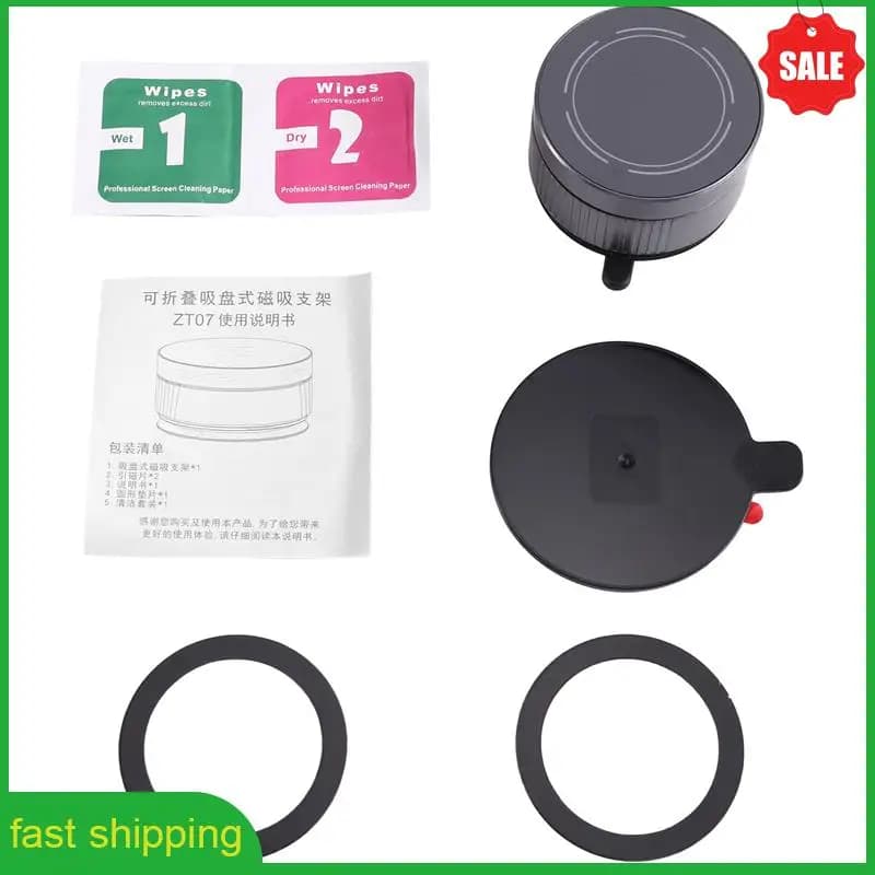 A010 Universale per supporto per telefono per auto Forte magnetico pieghevole 360 ° L'adsorbimento del vuoto di rotazione funziona per superfici da scrivania/bagno