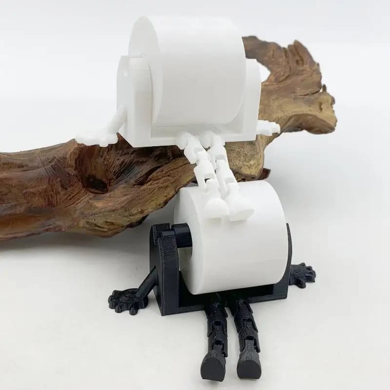 Amusing Reading Style Toilet Paper Holder Self Adhesive Bathroom Roll Dispenser for Guest Toilet Restroom Decor