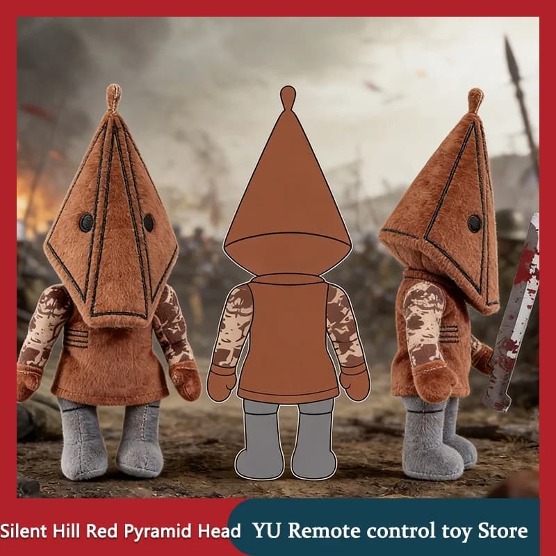 Peluche di Silent Hill Red Pyramid Head, Giocattolo in Stile Gotico, Regalo di Natale o Compleanno per Bambini