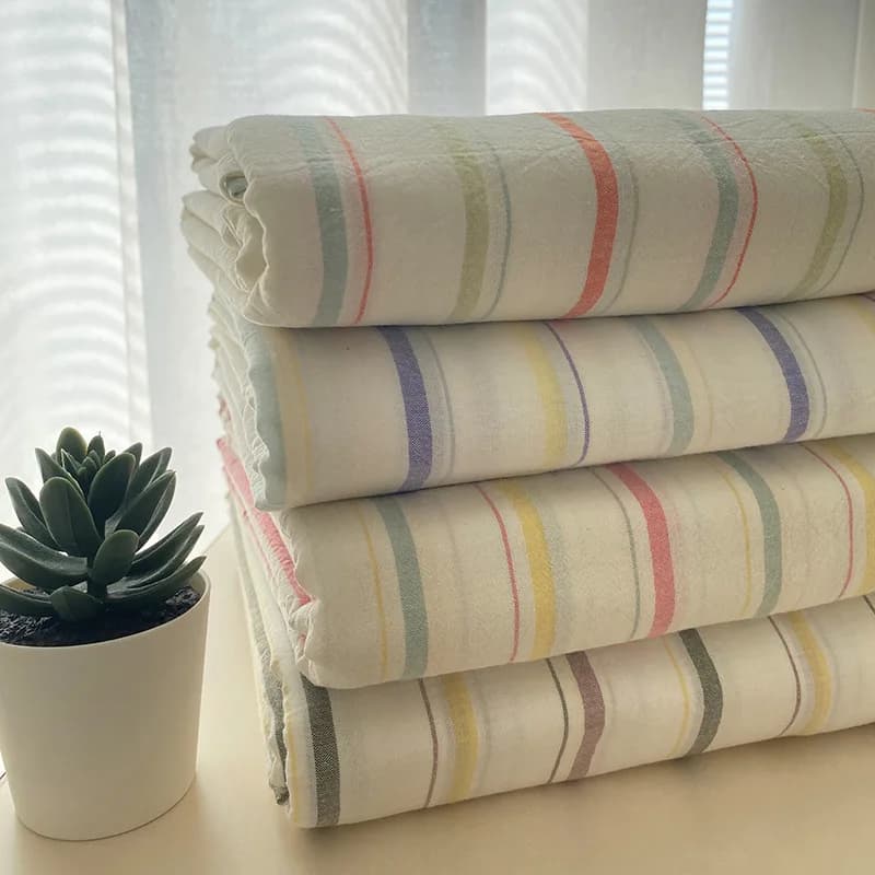 100% Cotton Bed linen Striped style Bed linen Gentle flat sheet on the skin Soft bed sheet for the house Adults Children's bed linen (Fairy needs order)