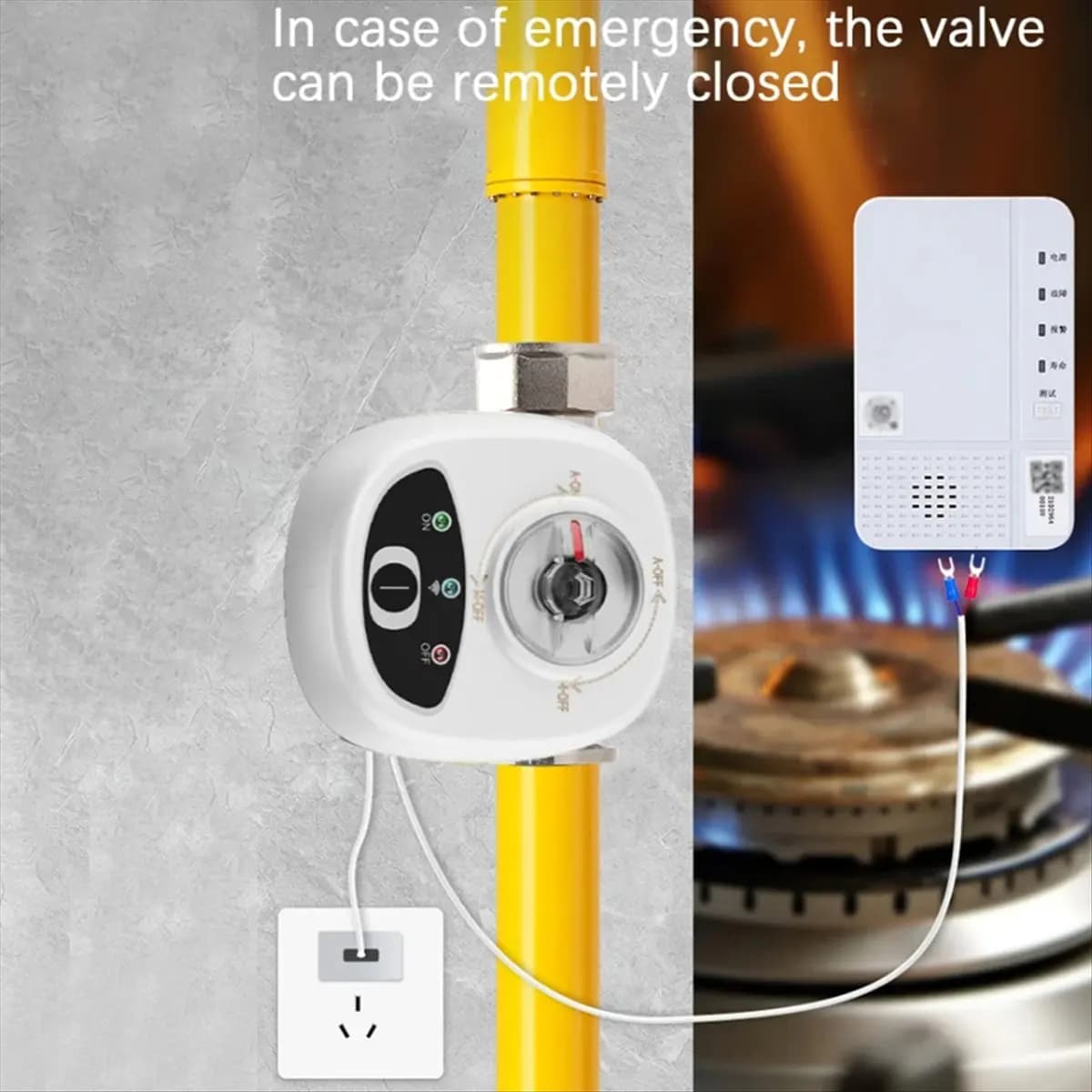 (A02R) Valvola Intelligente WIFI con Controllo Remoto tramite APP, Valvola a Sfera Wireless Automatizzata per EWeLink, Spina UK DN15