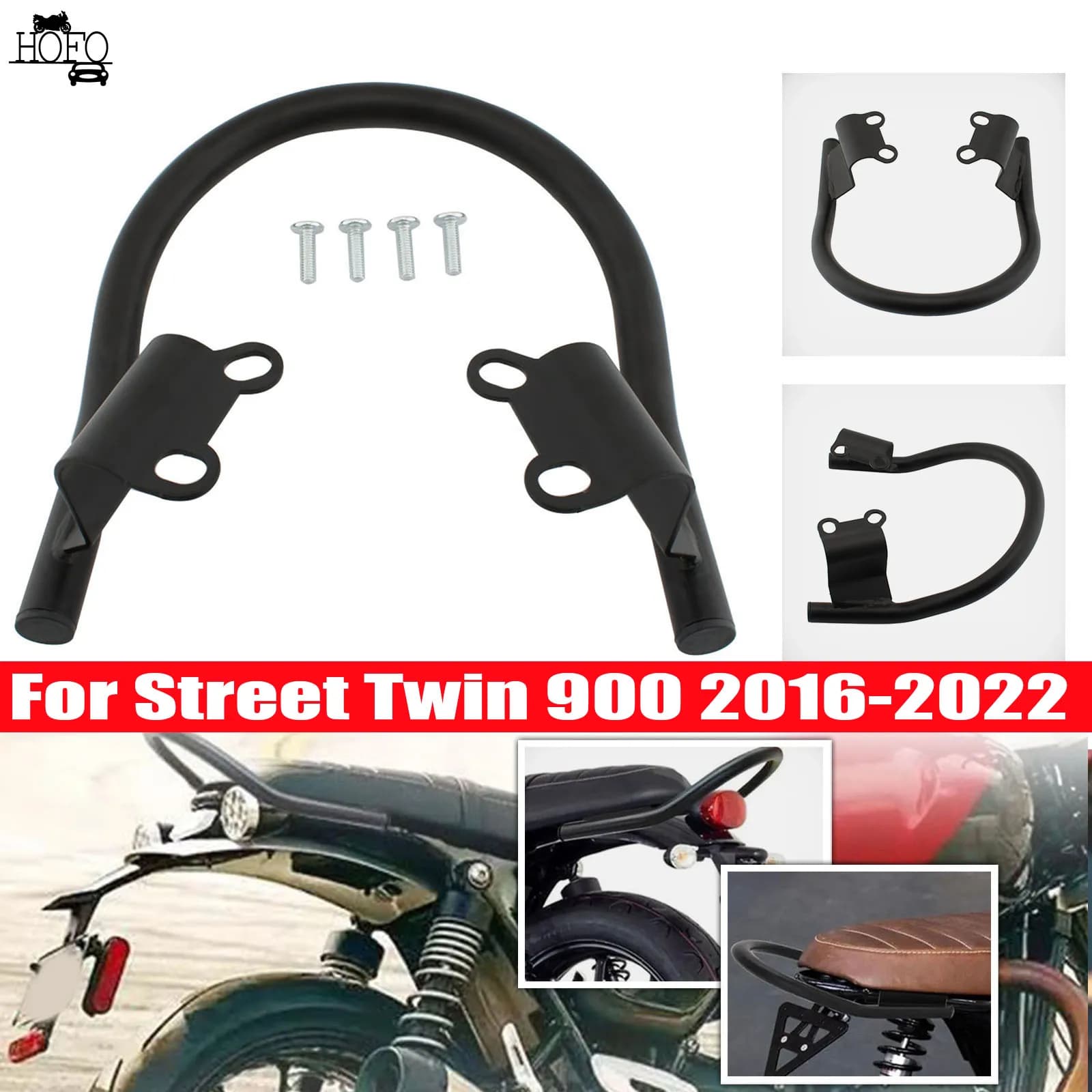 Moto Passeggero Posteriore Portapacchi Grip Bar Per Street Twin 900 2016-2022 Per Street Scrambler 900 2017-2023