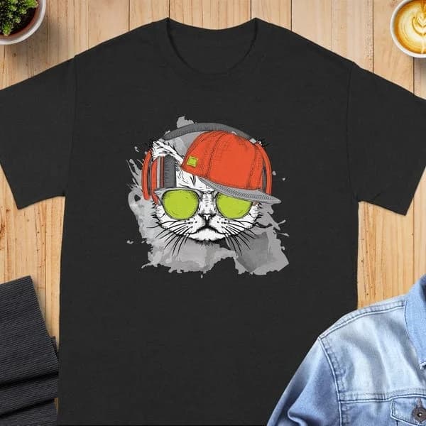 divertente maglietta unisex100% poliestere, sfondo nero senza oggetti, maglietta traspirante a maniche corte con scollo tondo