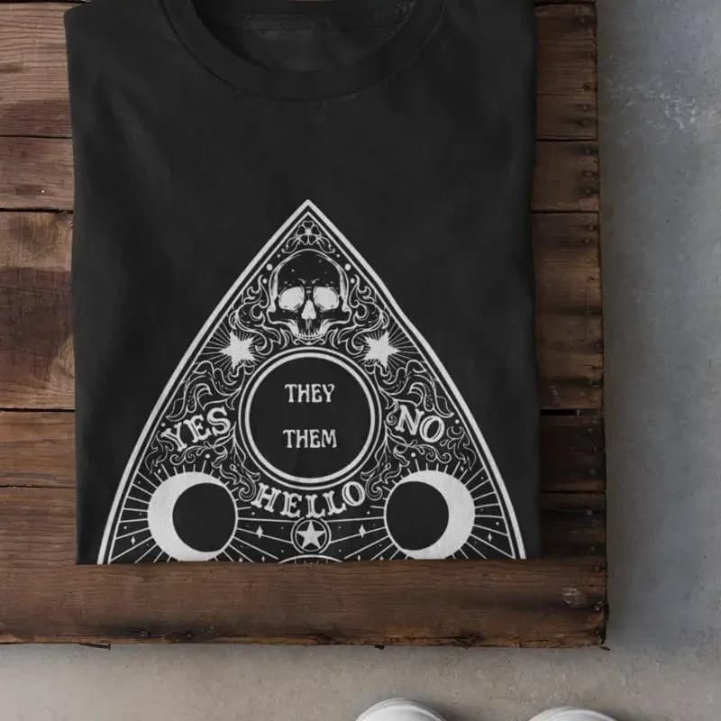 They Them T Shirt Pronoun Grunge Clothing Alt Mall Goth Trad Strange Unique S Pastel Dark Academia