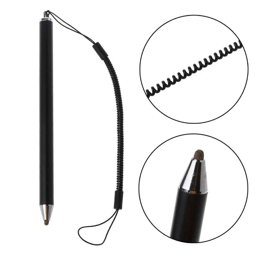 Penna stilo touch screen con cordino antifurto, punta in microfibra per smartphone e tablet, per scrivere e disegnare