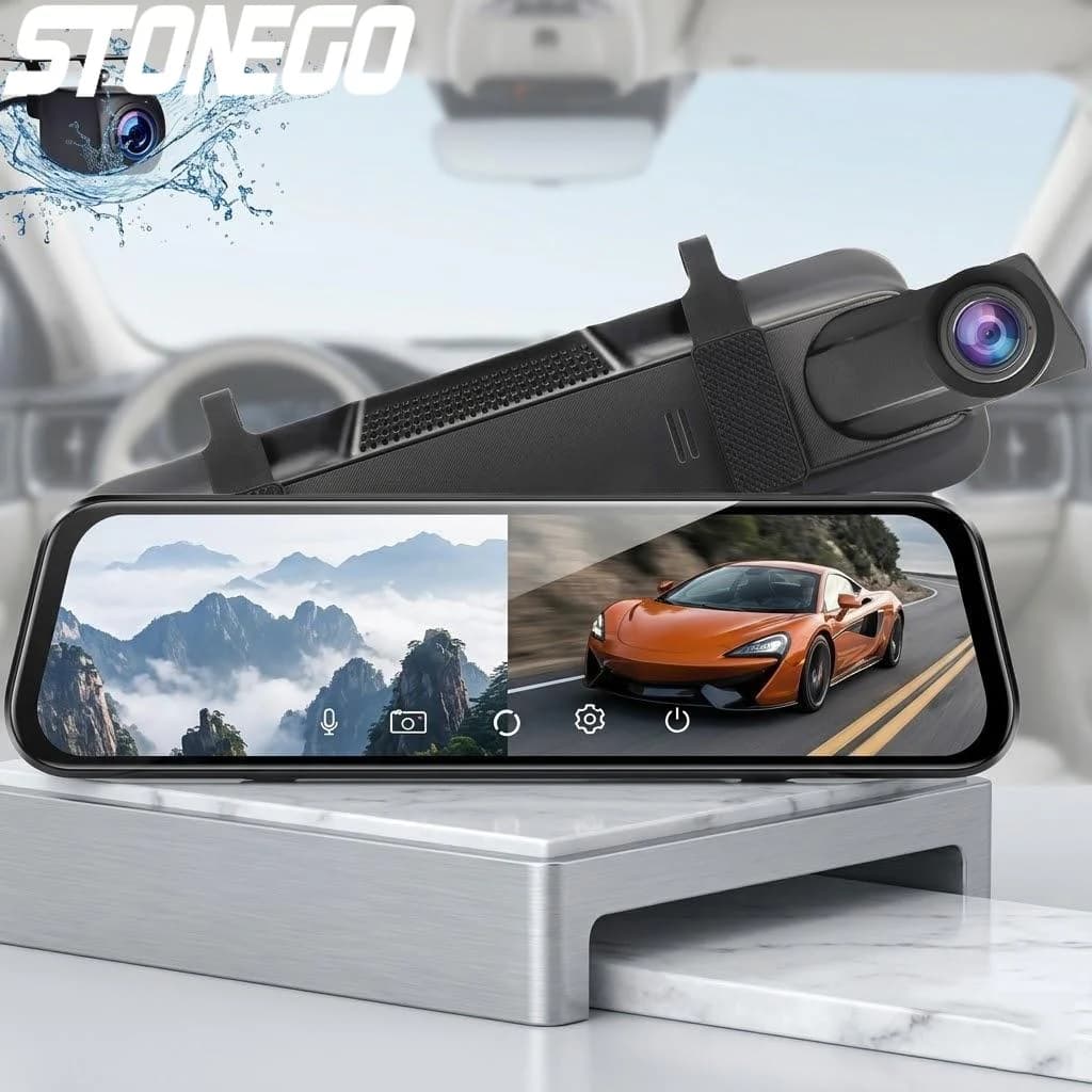 Dash Cam 4K WiFi with Front and Back Camera, Touch Screen, 24H Parking Monitor, Loop Registration, G Sensor, Vehicle Recorder