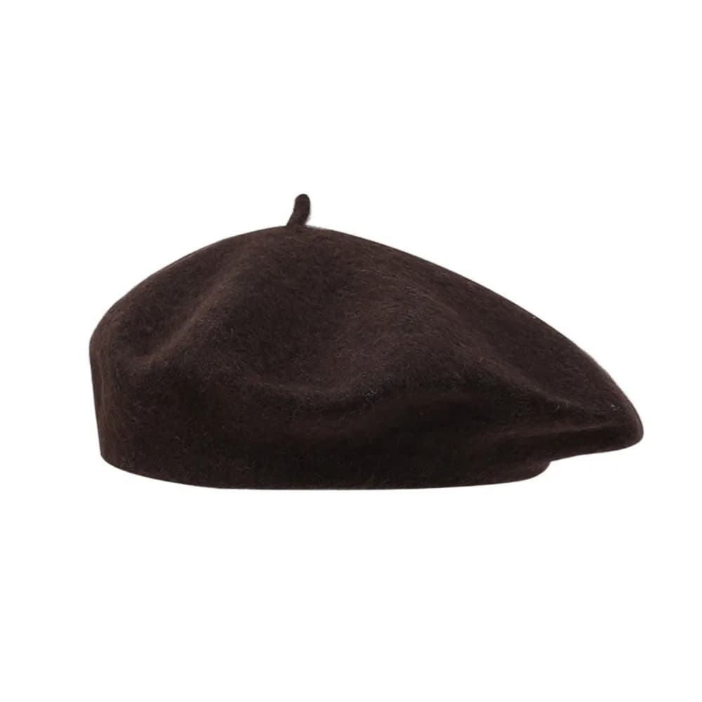 Fashion Warm Winter Wool Berets Hat Retro Solid Color French Artist Hat Elegant All Matched Plain Cap Women Girls