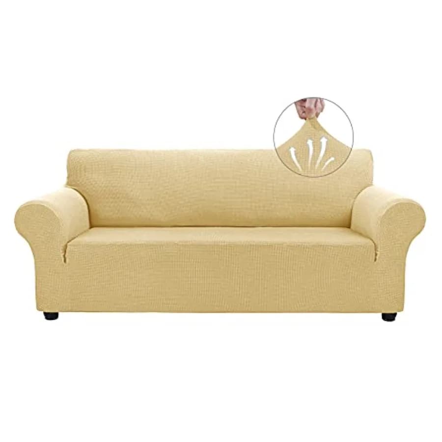 Copridivano per Divano a 3 Cuscini, Coperture Elasticizzate per Divano, Protezione per Animali Domestici, Coperture per Mobili per Cani e Gatti, Spandex Jacquard F