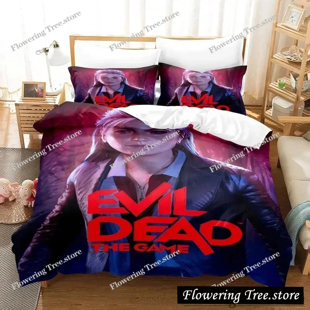 Set di Biancheria da Letto Ash VS Evil Dead 2025, Misure Singolo, Matrimoniale, Queen, King, per Adulti e Bambini, Set Copripiumino per Camera da Letto