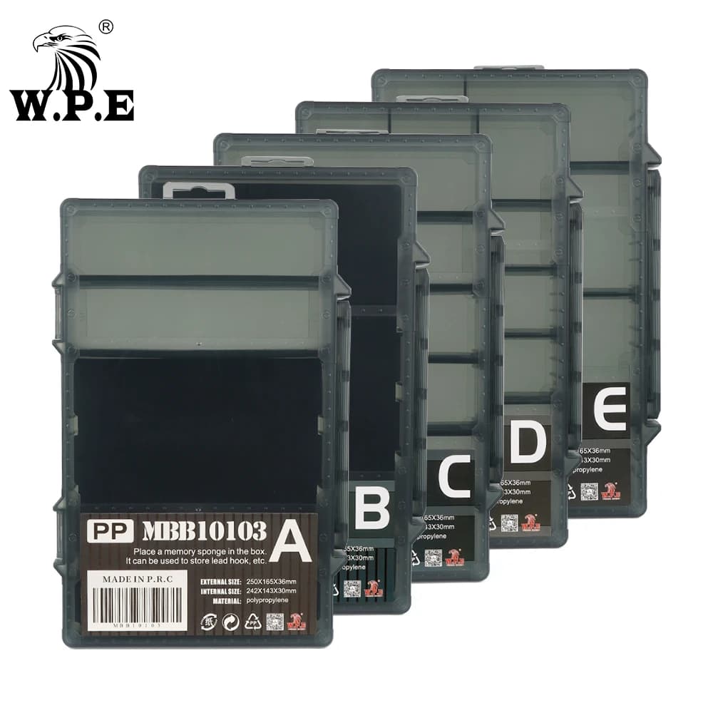 W.P.E Fishing Lure Box Multi compartments plastic foam fishing equipment for bait hook for baits line fishing accessories