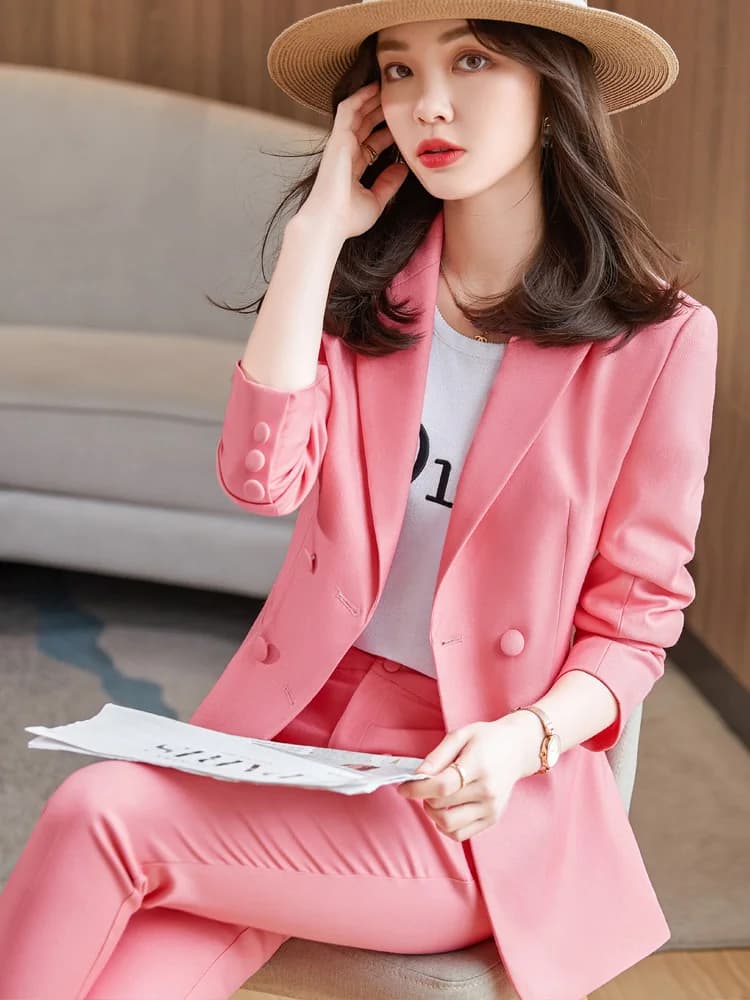 Giacca Elegante da Donna 2026 Nuova Collezione Primavera Stile Coreano Casual da Lavoro in Poliestere per Donne Giovani