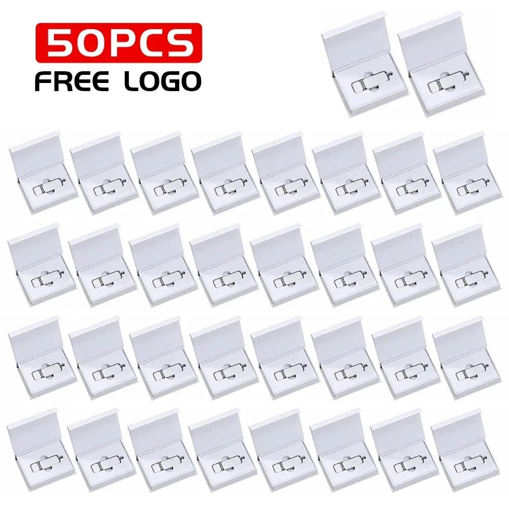 50 PZ/LOTTO Chiavetta USB 2.0 In Pelle 128 GB Logo Personalizzato Gratuito 64 GB Bianco Pen drive 32 GB Memory stick Creativo U disco Per Il Computer Portatile