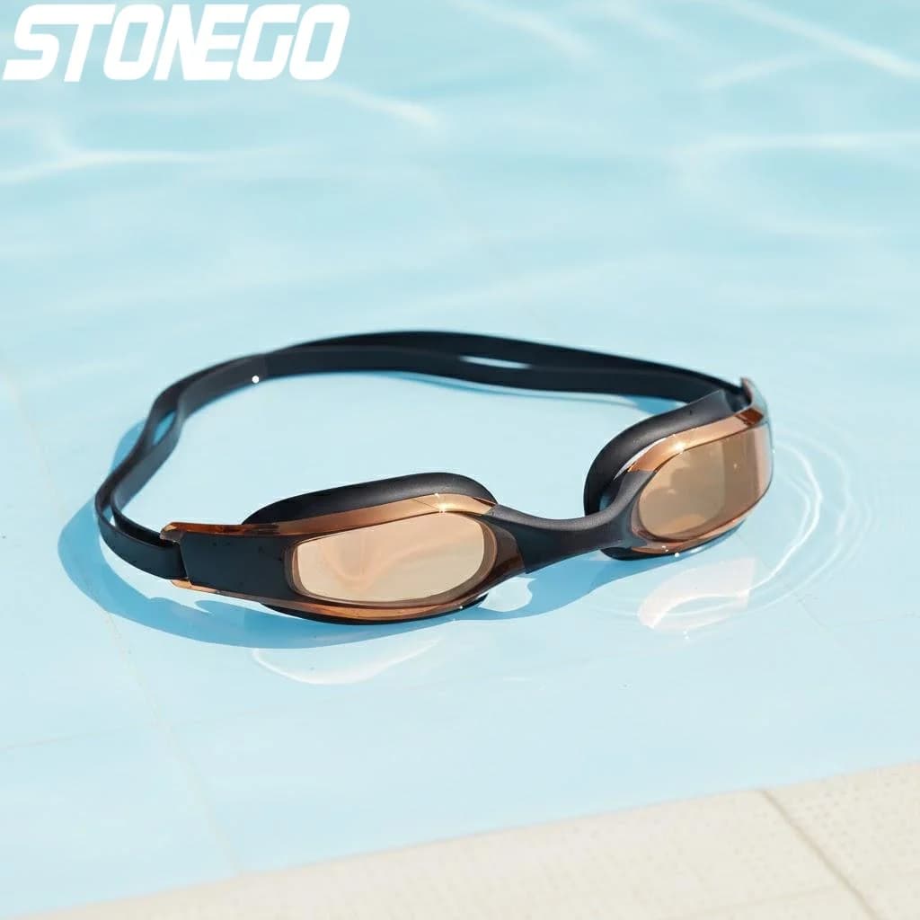 HD Anti Fog Swim Goggles Wide Angle Lens Comfortable Fit Adjustable Nose Bridge Stylish Design for Swimming Sports
