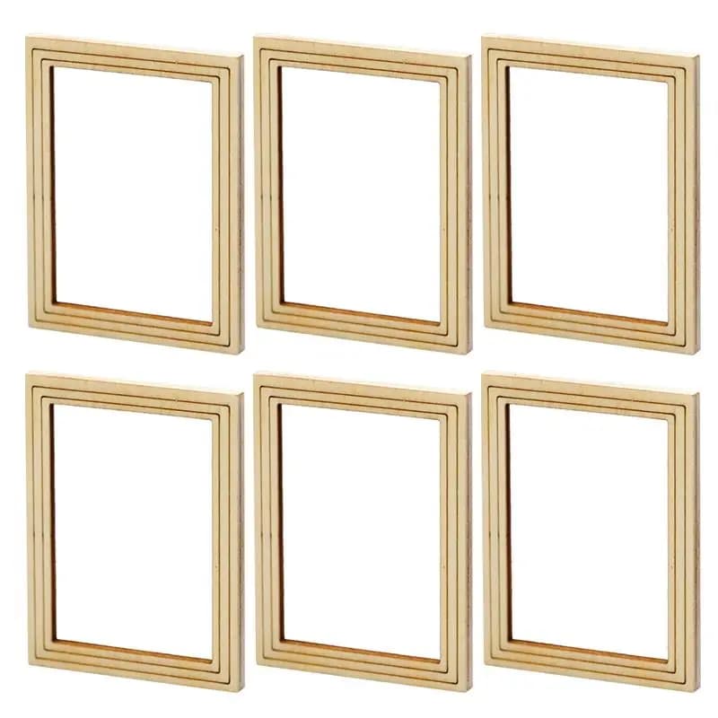 6 pezzi mini cornici per foto modello pittura fai da te cornice decorativa mini paesaggio scena mobili casa cornice decorazione