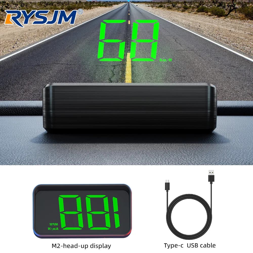 M2 Head Up Display per Auto, Tachimetro GPS Universale KMH HUD, Cavo USB Plug & Play, Proiettore per Parabrezza, Accessori Elettronici